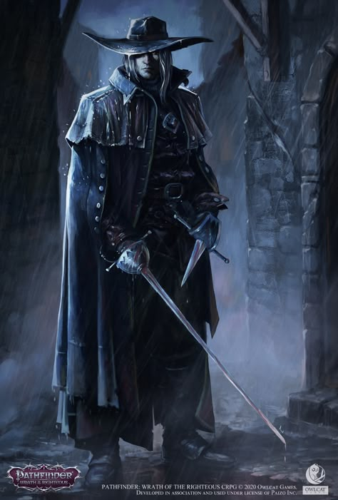 Pathfinder Wrath Of The Righteous, Wrath Of The Righteous, Rogue Dnd, Gaming Characters, Bloodborne Art, Pathfinder Character, Vampire Hunter, Bloodborne, Dungeons And Dragons Characters