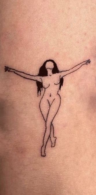 Misandrist Tattoo, Silouhette Tattoo Woman, Platonic Love Tattoo, Risky Tattoos, Screaming Woman Tattoo, 3 Dancing Ladies Tattoo, Fierce Woman Tattoo, Women Silloute Tattoo, Women Power Tattoo Ideas