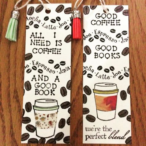 Janice Morden on Instagram: “Who loves to curl up with a good book and a coffee? ☕️ Just finished up an order of coffee bookmarks and I made a few extras for you coffee…” Coffee Bookmark, Handmade Bookmarks Diy, Coffee Theme, Watercolor Bookmarks, Cute Bookmarks, Coffee And Books, Bookmarks Handmade, Heart Cards, Coffee Art