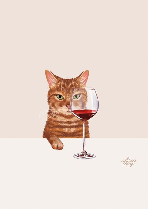 Wein Katze Poster - Etsy Meow Quotes, Wine Wallpaper, Cat Friends, Cat Wine, Wine Painting, Painting Cat, Wine Poster, Witchy Wallpaper, Cats Artists