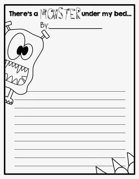 Writing activity to go with I Need My Monster Monster Writing, Fall Writing, Halloween Writing, 3rd Grade Writing, 2nd Grade Writing, Ela Writing, 1st Grade Writing, Writing Anchor Charts, 4th Grade Writing