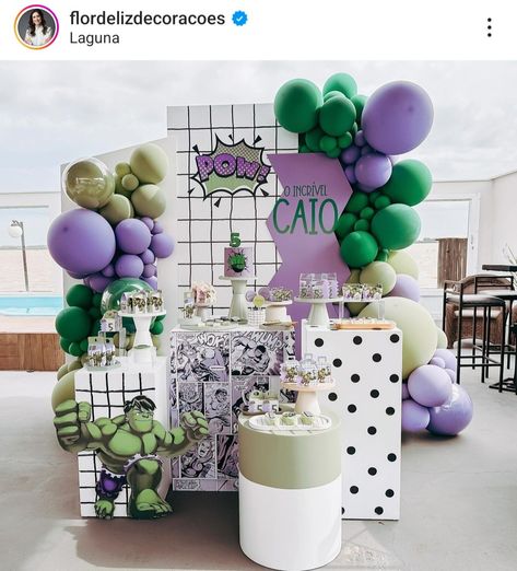 Hulk Party Ideas, Hulk Birthday Party Decorations, Hulk Theme Party, Hulk Decorations, Hulk Birthday Party, Hulk Theme, Hulk Birthday Parties, Hulk Party, Hulk Birthday