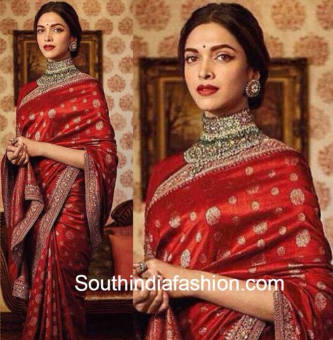 Deepika Padukone in Sabyasachi Saree Deepika In Sabyasachi, Deepika Padukone In Sabyasachi, Deepika Padukone Saree, Red Saree Wedding, Sabyasachi Saree, Orang India, Sabyasachi Sarees, Indian Sari Dress, Sabyasachi Jewellery