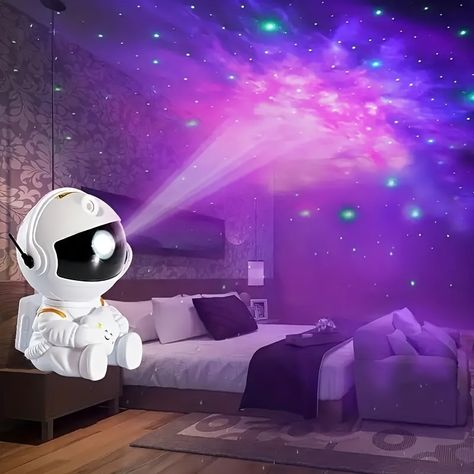 USB Astronaut Sky Projection Light Full Sky Star Atmosphere Small Night Light Astronaut Laser Nebula Light For Home Decor Living Room, Halloween, Christmas, Wedding Decor, Desk Accessories, For Camping, Party, Perfect Gift For Birthday Christmas Starry Night Light, Star Projector, Universe Galaxy, Viria, Projector Lamp, Sky Color, Led Projector, Wall Fans, Light Project