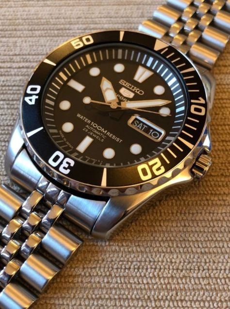 Seiko 5 Sports Automatic Men’s Watch SNZF17 'Sea Urchin £136. Seiko 5 Sports Automatic, Seiko Mod, Seiko 5 Sports, Seiko 5, Sea Urchin, Luxury Watches, Rolex Watches, Rolex, Sports