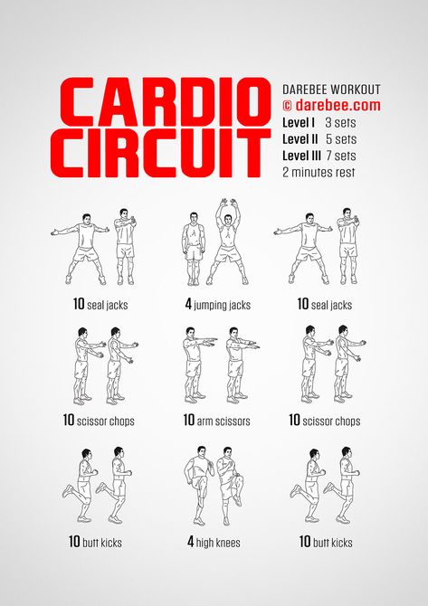 Cardio Circuit Workout Villain Workout, Home Circuit Workout, Cardio Circuit Workout, Aesthetic Workouts, Mens Cardio Workout, Circuit Workout Gym, Fat Loss Cardio, Morning Cardio, Beginner Cardio Workout