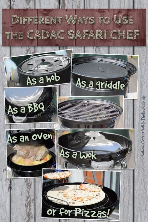 Different ways to use the Cadac Safari Chef Cadac Recipes, Camping Griddle, Barbecue Food, Pizza Bake, Camp Kitchen, Barbecue Recipes, Camping Tips, Camping Food, Chef Recipes