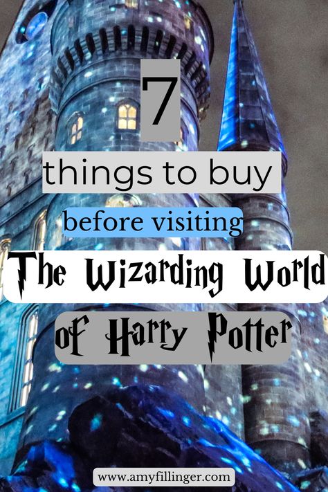 Are you a Harry Potter fan planning a Universal Orlando vacation? Here are 7 things to buy BEFORE your Universal Studios vacation. You'll want to buy these things before going to the Wizarding World of Harry Potter #wizardingworldofharrypotter #universalvacation #orlandovacation #universalstudios What To Take To Universal Studios, Outfits To Wear At Universal Studios, Universal Studios Must Haves, What To Bring To Universal Studios, Surprise Universal Studios Trip Reveal, Harry Potter Universal Studios Outfit, Harry Potter Orlando Universal Studios, Universal Studios Packing List, Universal Harry Potter Outfits