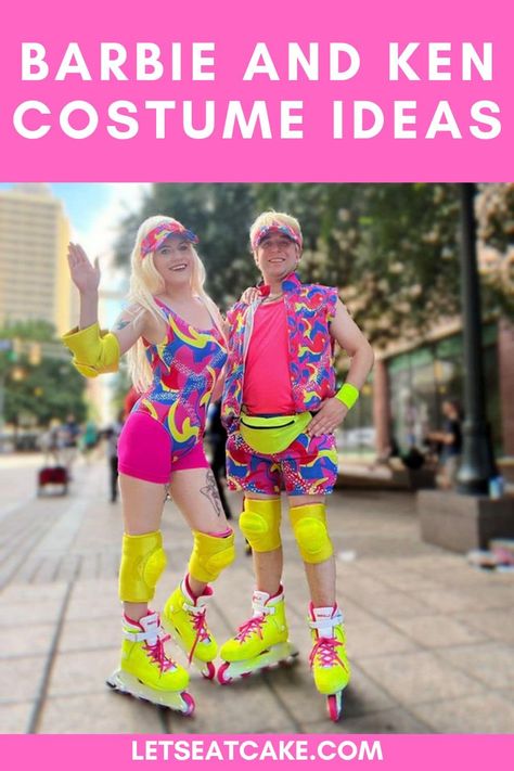 Barbie And Ken Dress Up, Barbie And Ken Family Costume, Diy Ken Costume, Barbie Ken Costume Couple Halloween, Ken Outfits Barbie Movie, Barbie Family Halloween Costumes, Different Barbie Outfits, Ken Outfits Barbie Dolls, Barbie Movie Halloween Costume