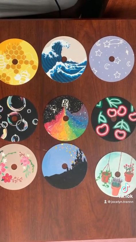 Pin on Idea Pins by you Dorm Room Crafts, Cd Crafts, Cd Art, Painting Collage, Cute Easy Drawings, Idea Pins, Clay Sculpture, Diy Art Painting, Diy Wall Art