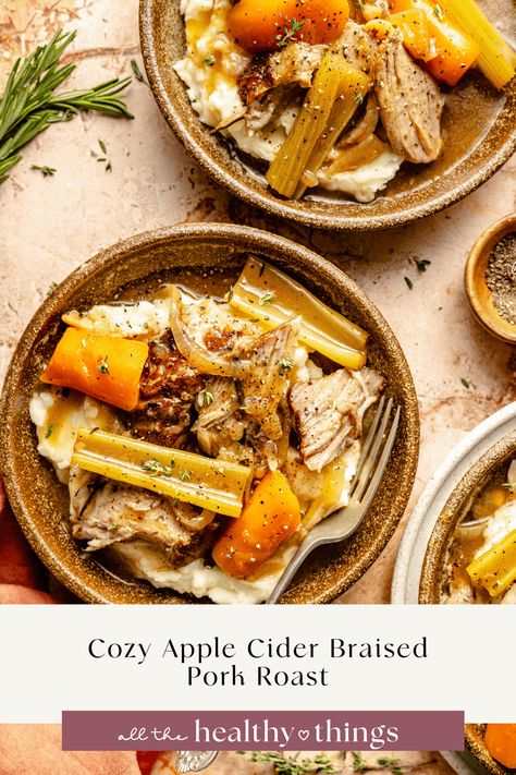 Cider Braised Pork Roast, Braised Pork Roast, Apple Cider Braised Pork, Cider Braised Pork, Braising Liquid, Dutch Oven Pot Roast, Oven Pot Roast, Pork Casserole, Best Dutch Oven