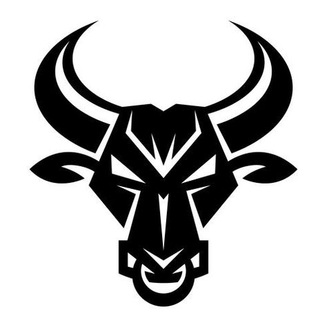 Angry Bull Head illustration Bull Face Tattoo, Bull Face, Angry Bull, Ford Mustang Logo, Mustang Logo, Bull Painting, Tractor Idea, Bull Tattoos, Bull Logo