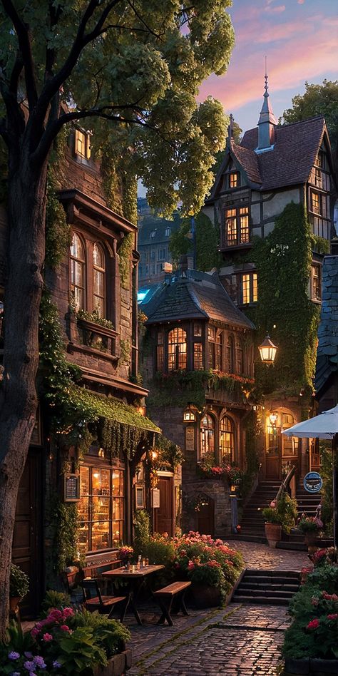 Fairytale School, Storybook Village, Magic Village, Enchanted House, Village Wallpaper, Fairytale Village, Chaotic Christmas, Storybook Land, Cool Architecture