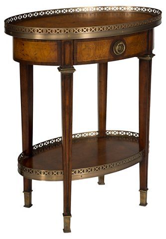 Filia Oval Side Table, Walnut $1,055.00 Corner Table Designs, Oval Side Table, Walnut Wood Color, Wood Furniture Living Room, Decoration Details, Safavieh Furniture, Walnut Side Tables, Shelf Furniture, Sofa End Tables