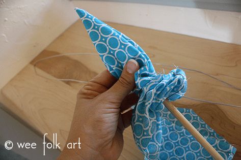 Wee Folk Art, Wee Folk, Headband Tutorial, Sewing Projects Free, Wire Headband, Easy To Sew, Floral Wire, Fabric Strips, Floral Headbands