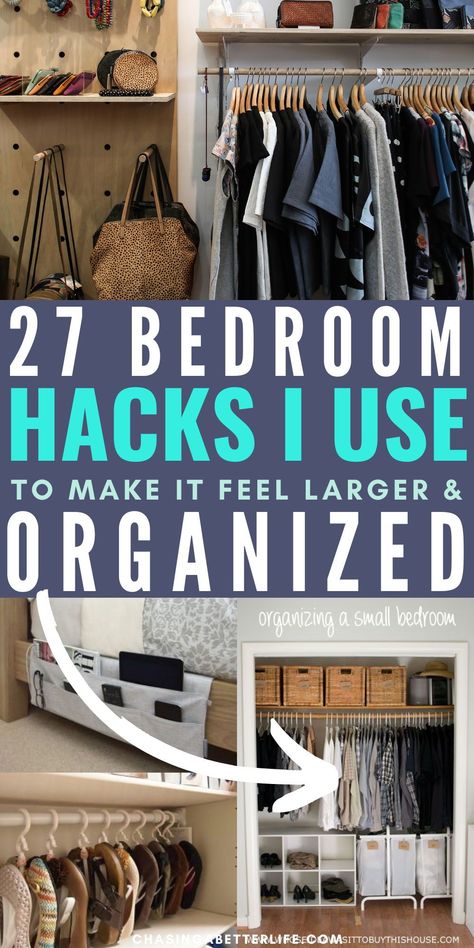 Step up your interior game with chic storage solutions for any bedroom. Find out how to keep your space tidy and stylish with minimal effort! 🏠💼  #StorageHacks #BedroomGoals #HomeStyling #DeclutterYourLife #Bedroom Bedroom Organization Hacks, Organization Hacks Bedroom, Bedroom Hacks, Bedroom Organization, Dollar Store Hacks, Organisation Hacks, Declutter Your Life, Organization Inspiration, Organize Declutter