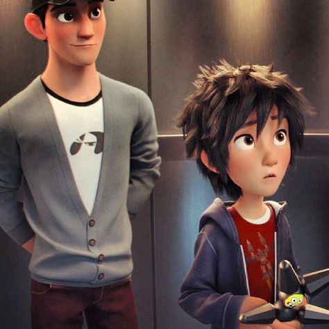 Hiro Hamada; Tadashi Hamada / Ryan Potter; Daniel Henney / Big Hero 6 Funny Family Movies, Hero 6 Movie, Tadashi Hamada, San Fransokyo, Gogo Tomago, Hiro Big Hero 6, Daniel Henney, Hiro Hamada, Disney Boys