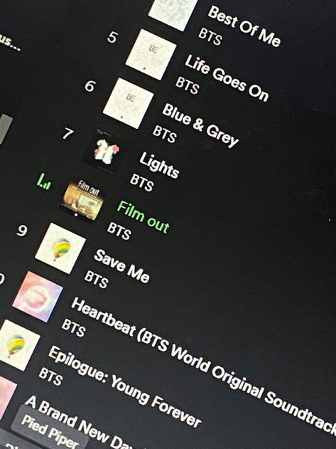 Spotify Pictures Aesthetic, Sportif Playlist Aesthetic, Spotify Laptop Instagram Story, Bts Spotify Aesthetic, Film Out Bts, Bts Epilogue, Bts Spotify, Aesthetic Pfps, Bts Songs