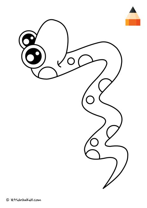 Snake Colouring Pages, Snake Clipart Black And White, Snake Template Free Printable, Snake Coloring Pages Free Printable, Snake Cartoon Drawing, Drawing Of Snake, Snake Worksheet, Snake Drawing Sketches, Cute Snake Drawing