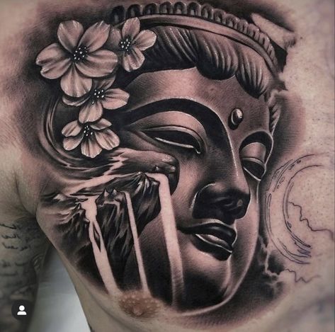 Buddha Tattoo Sleeve, Buda Tattoo, Word Tattoo Ideas, Dragon Tattoo Sketch, Foo Dog Tattoo, Butterfly Tattoo On Shoulder, Buddha Tattoo Design, Black Art Tattoo, Family Tattoo Designs