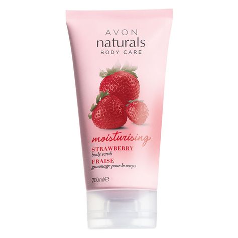 Avon Naturals Strawberry Body Scrub Strawberry Body Scrub, Pink Skin, Natural Body Care, Aloe Vera Juice, Wrinkle Cream, Natural Body, Beauty Essentials, Body Scrub, Body Cream