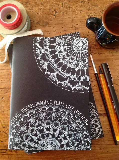 Hobby Ideas, Notebook Cover Design, Sketchbook Cover, Cover Ideas, Mandala Design Art, Color Pencil Drawing, Mandala Drawing, Zentangle Art, Zentangle Patterns