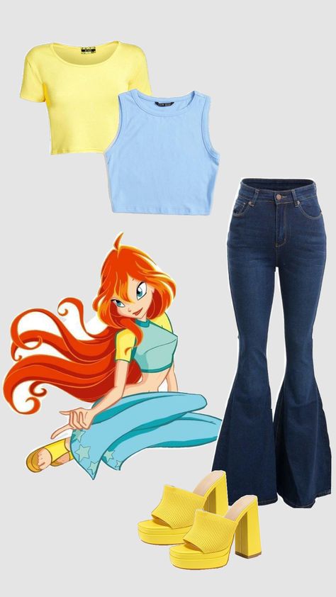 bloom! #bloom #bloomcore #winxclub #winx Winx Bloom Outfits, Bloom Winx Club Outfits, Bloom Winx Club Costume, Winx Club Fashion, Winx Halloween, Bloom Outfits, Bloom Costume, Spooky Fits, Bloom Cosplay