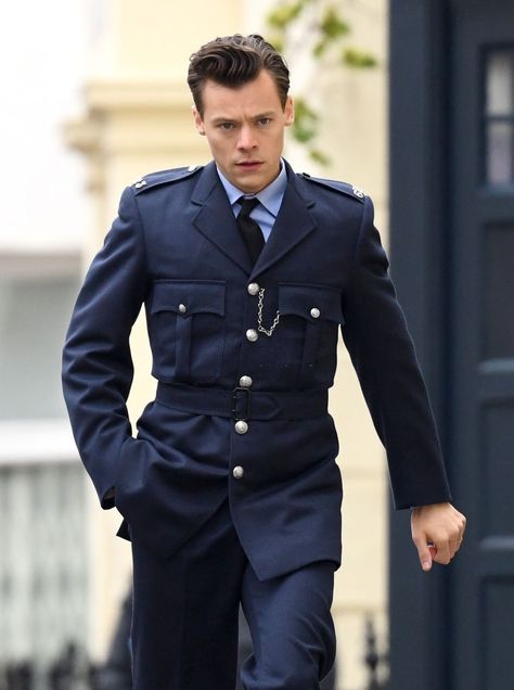 Policeman Outfit, Harry Styles My Policeman, Harry Styles Hair, My Policeman, David Dawson, Harry Styles Outfit, Harry Styles Edits, Mr Style, Movie Fashion