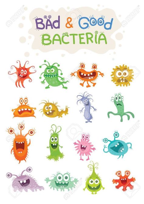 Bacteria Cartoon, High Fodmap Foods, Healthy Gut Recipes, Good Gut Bacteria, Gut Health Recipes, Gut Brain, Gut Flora, Gut Microbiota, Probiotics Supplement