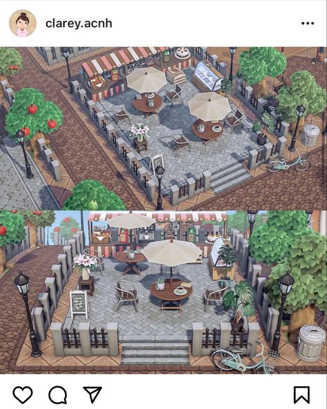 Anch Plaza Ideas, Animal Crossing Townhall Idea, Animal Crossing Realistic Design, Acnh Round Neighborhood, Acnh Roost Design, Animal Crossing Island Inspiration Plaza, Animal Crossing Extra Space Ideas, Acnh Port Design, Town Ideas Acnh