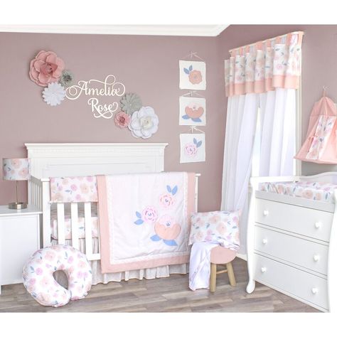 Isabelle & Max™ Lilly 13 Piece Crib Bedding Set & Reviews | Wayfair Baby Crib Sets, Baby Bedding Set, Rose Nursery, Baby Crib Bedding Sets, Crib Rail, Girl Nursery Room, Baby Crib Bedding, Baby Bedding Sets, Nursery Crib