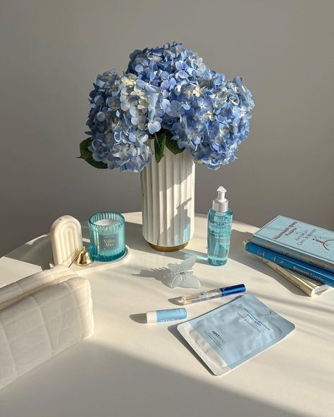 Blue Feeds, Layout Aesthetic, Everything Is Blue, Baby Blue Aesthetic, Light Blue Aesthetic, Travel Luxury, Blue Aesthetic Pastel, White Ceramic Vases, Candle Labels