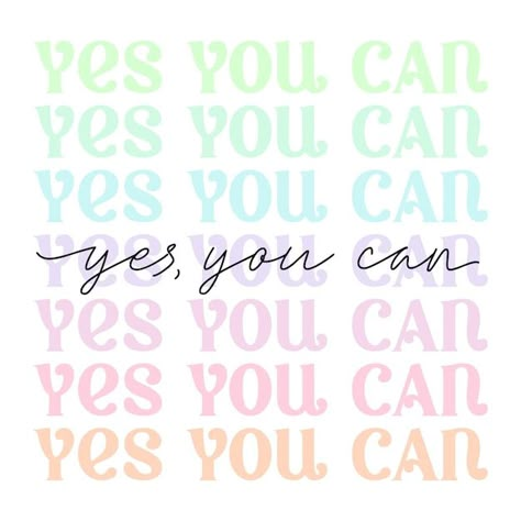 Yes you can cute danish pastel aesthetic... | Premium Vector #Freepik #vector #typography-poster #inspirational-poster #positive-background #motivational-poster Wall Posters Motivation, Pastel Wall Decor Art Prints, Positive Poster Ideas, Pastel Positive Quotes, Retro Positive Quotes, Aesthetic Pastel Poster, Yes You Can, Pastel Aesthetic Posters, Aesthetic Quotes Poster