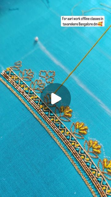 Simple Thread Aari Work Design, Silk Thread Aari Work Blouse, Hand Embroidery Blouse Designs Simple, Thread Work On Blouse, Cut Beads Aari Work Design, Aari Thread Work Blouse Designs, Simple Aari Blouse Designs, Simple Thread Work Blouse Designs, Pinterest Models