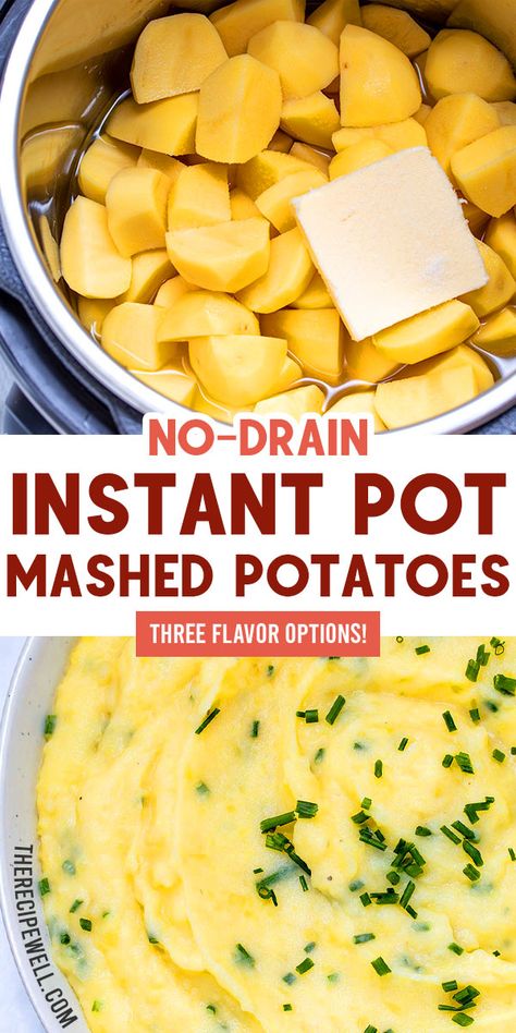 Pressure Cooker Mashed Potatoes, Instant Pot Mashed Potatoes, Make Mashed Potatoes, Mashed Potatoes Recipe, Electric Pressure Cooker Recipes, Pot Recipes Easy, Best Instant Pot Recipe, Mashed Potato Recipes, Instant Recipes