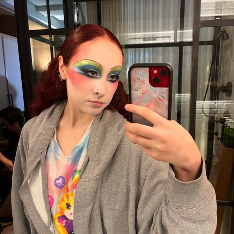 chappell roan behind the scenes of her promo shoot for saturday night live. (via chappell's ig)  november 2nd, 2024 Canine Teeth, Instagram Posting, Makeup Icons, Pony Club, My Music Taste, Chappell Roan, The Seven Deadly Sins, Beach Bunny, Music Taste