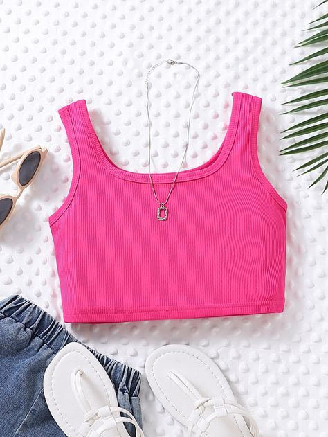 Preppy Tank Tops, Ribbed Knit Tank Top, Pink Preppy, Knit Tank Top, Top Tank, Pink Tank, Knit Tank, Pink Tank Top, Knitted Tank Top