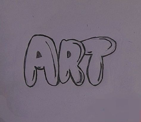 Write the word 'Art' in bubble letters Bubble Words, Bubble Writing, Graffiti Drawings, Easy Graffiti, Easy Graffiti Drawings, Word Drawings, Write The Word, Graffiti Artwork, Letter N Words