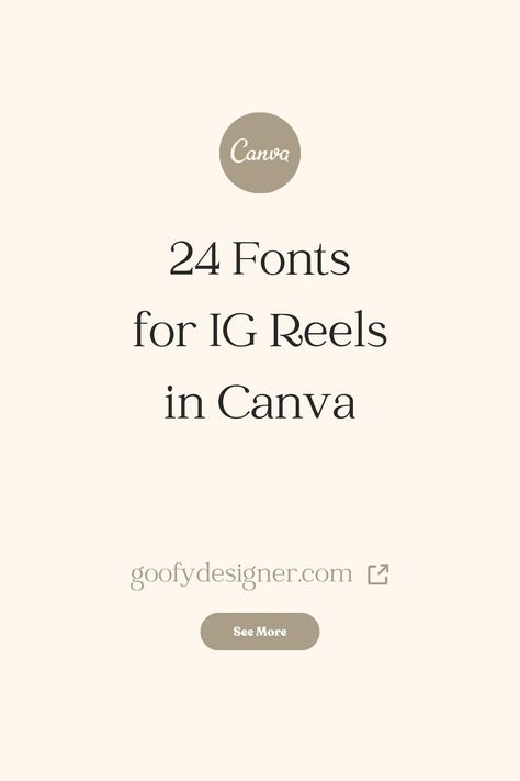 24 Fonts for Instagram Reels in Canva Best Fonts For Instagram Reels, Instagram Reel Font, Fonts For Reels, Font For Instagram, Fonts Instagram, Fonts For Instagram, Instagram Fonts, Free Handwritten Fonts, Cute Typography