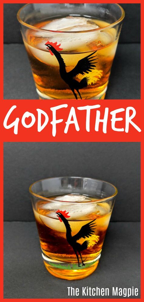 How to Make a Godfather (Cocktail) | The Kitchen Magpie Godfather Drink, Godfather Cocktail Recipe, Godfather Cocktail, Cocktail Drinks Alcoholic, Two Ingredient, Sugar Donut, Bourbon Drinks, Yummy Alcoholic Drinks, Liquor Drinks