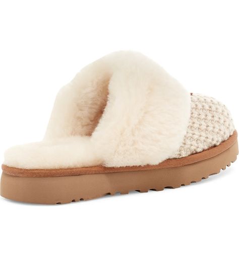 Ugg Cozy Knit Slippers, Ugg Cozy, Dr Shoes, Shearling Slippers, Knitted Slippers, Slippers Cozy, Faded Denim, Cozy Chic, Cozy Knit