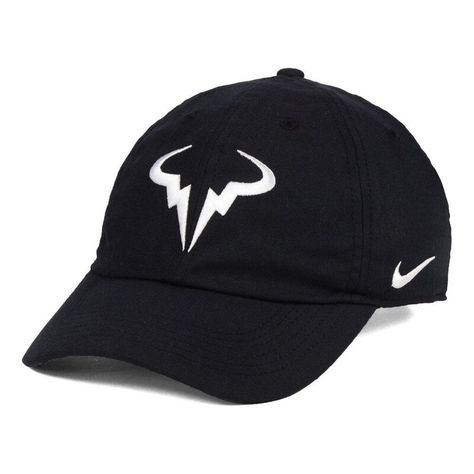 Reveal your respect for Rafael Nadal by grabbing this Heritage86 adjustable hat from Nike. It features the iconic bull logo of the Spanish tennis great in detailed embroidery on both the crown and back. Also, the integrated Dri-FIT fabric technology will keep your head cool whether you're hitting the court or watching a match. Bull Logo, Nike Hat, Detailed Embroidery, Nike Classic, Fabric Technology, Rafael Nadal, Curves Workout, The Court, Nike Black