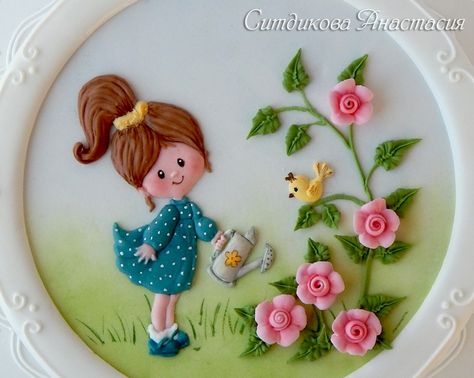 Royal Icing - CakeCentral.com Mouldit Clay, Kue Fondant, Photo Frame Decoration, Clay Crafts For Kids, Clay Wall Art, Rope Crafts Diy, Clay Diy Projects, Clay Art Projects, Polymer Clay Projects