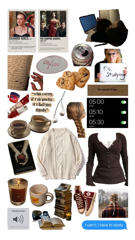 fall, autumn, gilmore girls, the vampire diaries, twilight, rory gilmore, elena gilbert, bella swan, taylor swift, aesthetic, outfit ideas, school, studying, motivation Sound Of Rain, Autumn Aesthetic, Gilmore Girls, 10 Things