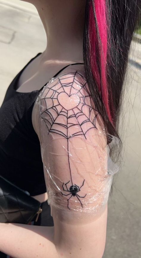 Spider Web Tattoo, Fashion Tattoo, Throat Tattoo, Grunge Tattoo, Goth Tattoo, Web Tattoo, Neck Tattoos Women, Elbow Tattoos, Dope Tattoos For Women