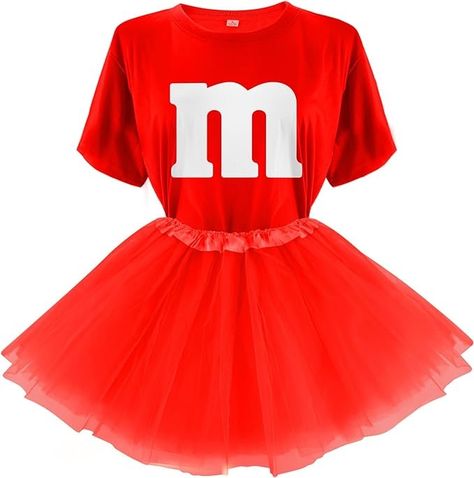 T-Shirt Tutu Skirts, Team Group T-Shirt, Funny Costumes for Halloween Christmas Party Costume Pink M&m Costume, Red M&m Costume, Dr Pepper Costume Halloween, M N M Costume, M And M Halloween Costume, Easy Cute Halloween Costumes For Women, M And M Costume, Halloween Costumes Tutu, M M Halloween Costume