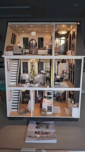 Modern Dollhouse Interior, Dollhouse Interior, Mini Room, Modern Dollhouse Furniture, Mini Dollhouse, Diy Dolls, Mini Houses, Doll House Plans, Mini Doll House