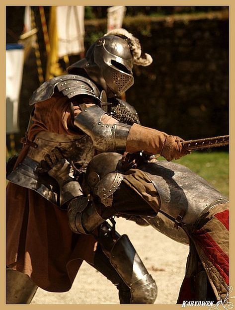 Medieval Battle by 0Karydwen0 on deviantART Tournament Aesthetic, Medieval Battle, Medieval Armor, Soldier, Crown, Deviantart