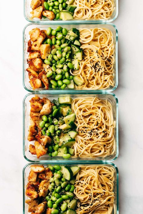 17 Practical And Packable Lunches You'll Actually Be Excited To Eat Sesame Noodle, Sesame Noodles, Sesame Sauce, Resep Diet, Prepped Lunches, Meal Prep Bowls, Lunch Meal Prep, Work Lunch, Meal Prep For The Week