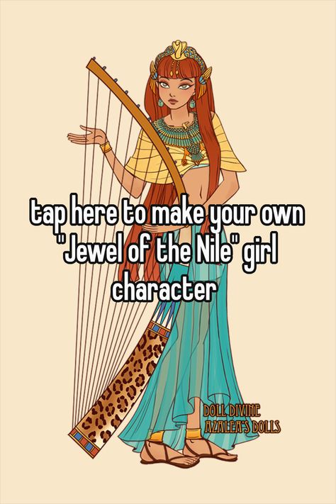 put yours under the comments !!♡ Jewel Of The Nile, Egyptian Kalasiris, Ancient Egypt Clothing Woman, Greek Oc Female, Egyptian Clothes Drawing, Id Maker Website, Egyptian Princess Art, Egyptian Princess Aesthetic, Goddess Beauty Aesthetic